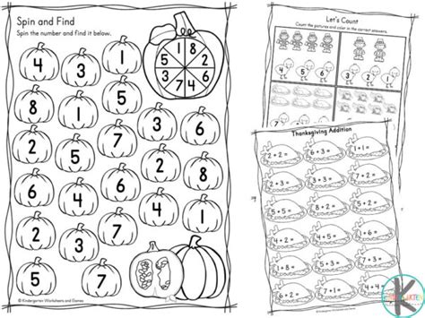 Image result for First Grade Thanksgiving Math Worksheets