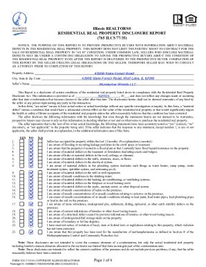 Fillable Online Modle #5 A Residential Real Property DIsclosure Report ...