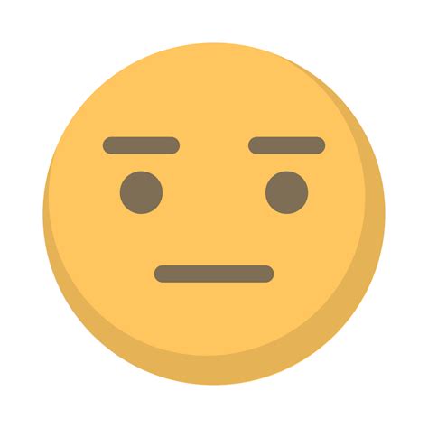 Blank, emoji, emoticon, face, not ammused, stare, straight icon ...