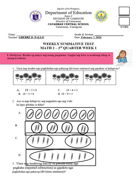 Image result for Weekly Test Maths