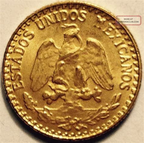 1945 Dos Pesos Gold Coin Mexico.