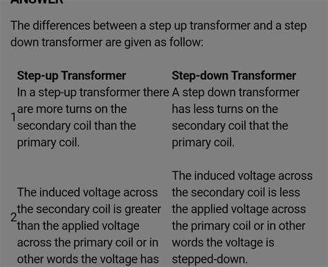 difference between step up transformer and step down transformer.any ...