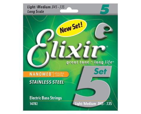 Image result for Elixir 5 String Bass Strings