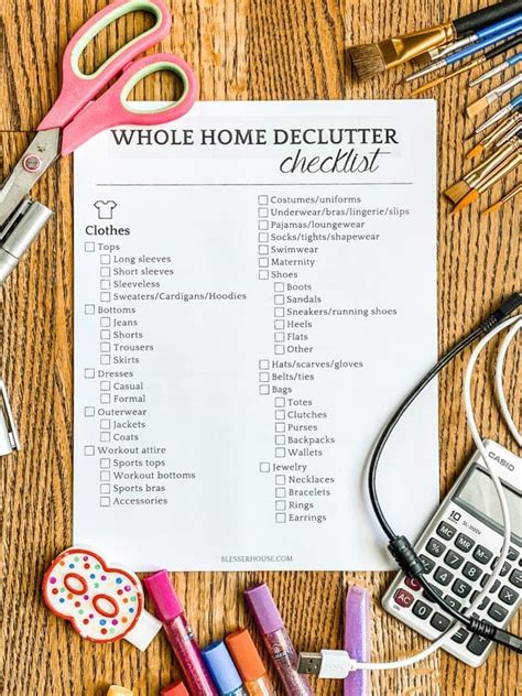 Declutter Home Checklist 的图像结果