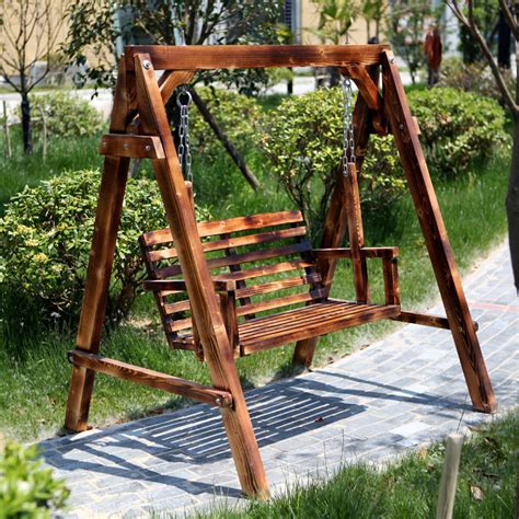 木质室外秋千椅设计SU模型