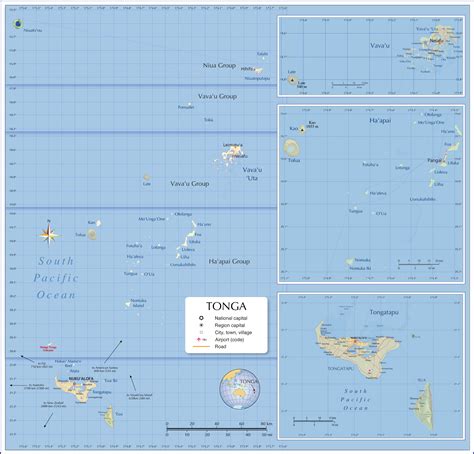 Detailed Map of Tonga - Nations Online Project