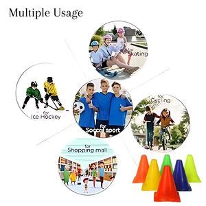 CRAZX Fitness Combo - 6 pc Hurdles, 6 pc Stacking Cones, 10 Pc Space ...