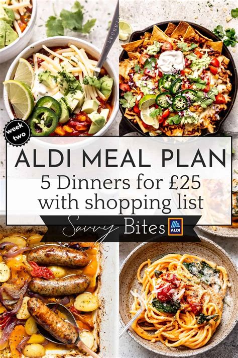 Aldi £25 Weekly Meal Plan- Week 2 - Savvy Bites