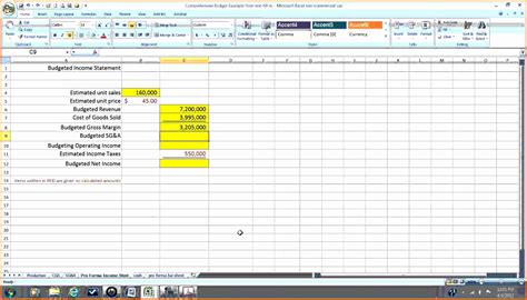 Pro Forma Income Statement Example Excel 的图像结果