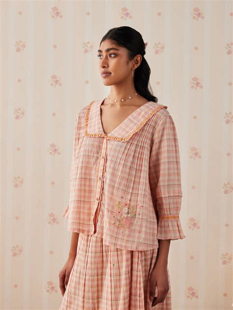 Blush Gingham Blouse: Shop Vintage-Inspired Style
