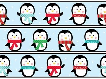 Christmas Penguins Bulletin Board Decor Kit, Christmas Penguins Letters ...