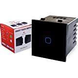 TEQOOZ® 4-Switch Smart Wi-Fi + Bluetooth Touch Switch (Black) (6 Amp ...