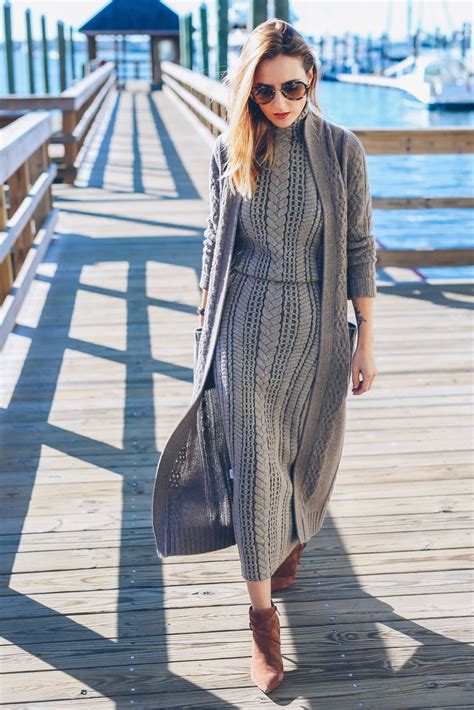 Cable Maxi Dress and Long Cardigan | Dress with cardigan, Long cardigan ...