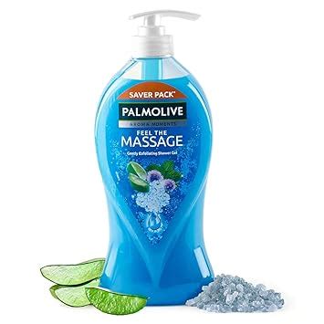 Palmolive Feel The Massage Body Wash, 750ml Pump Bottle, Body Scrub ...