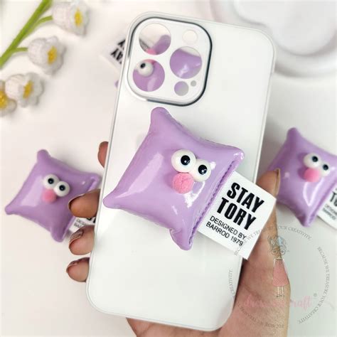 Cute Puffy Cushions With Big Eyes - Pastel Mauve – CRAFTERS CORNER
