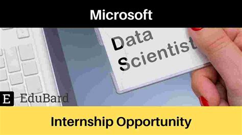 [Data Scientist] Internship Opportunity at Microsoft; Apply ASAP