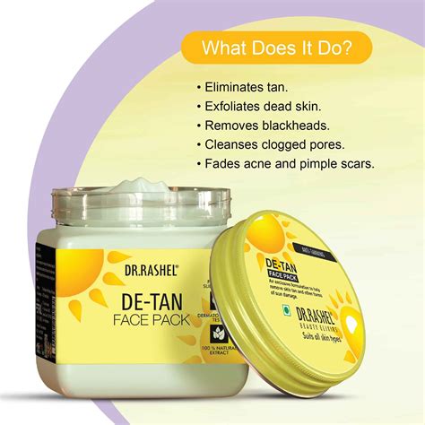 De-Tan Face Pack for Tan Removal - Dr.Rashel