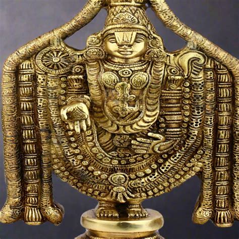 Brass Tirupati Balaji Idol For Home Decor Religious 11"