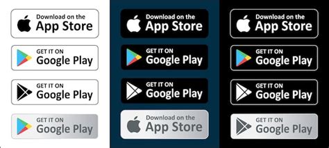 Play store app store button set google play store apple app store ...
