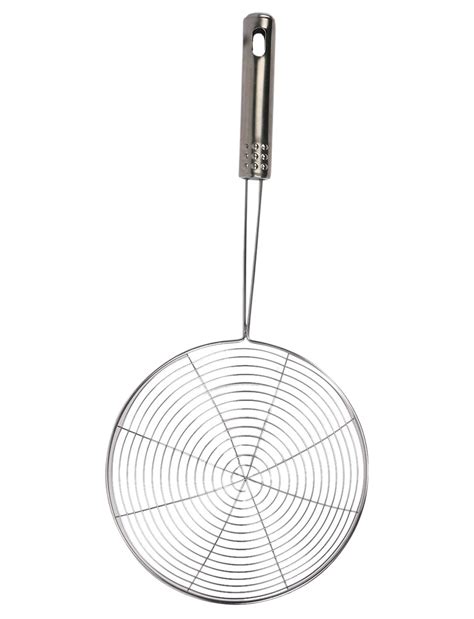 Kuber Multiuses 16cm Deep Fry Jhara Skimmer Puri Strainer | Silver | S ...