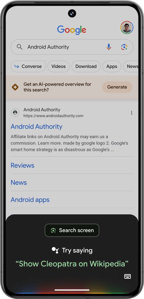 Image result for Android Mobile Google Screen Search Options