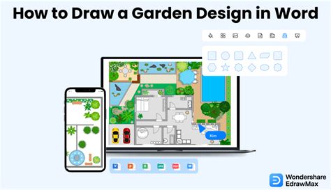Eine Gartengestaltung in Word zeichnen