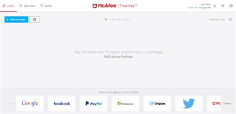 Image result for Using McAfee True Key