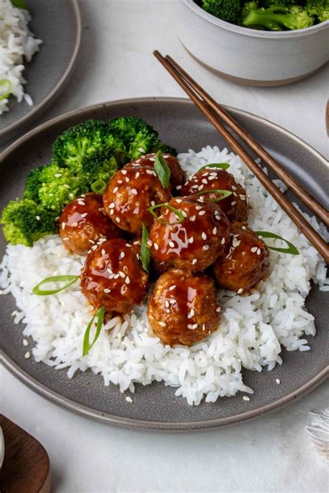 Teriyaki Turkey Meatballs - Stephanie Kay Nutrition