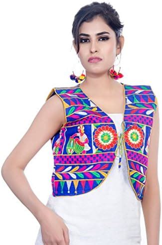 Buy Banjara India Kutchi Short Jacket (Dholak) - Blue at Amazon.in