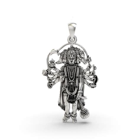 Dashabhuja Panchmukhi Hanuman Pendant – Tej Diamond Jewellery