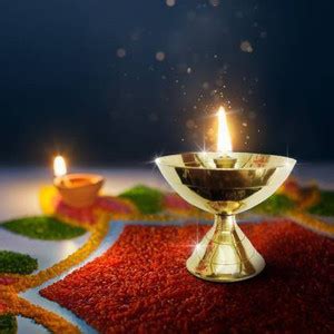 Brass pyali Jyot Diya/Akand Diya/Oil/Aarti Jyoti Brass Table Diya set ...
