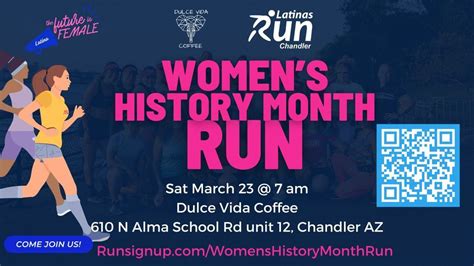 Womens History Month 5K & Breathing Session, Dulce Vida Coffee, Tempe ...