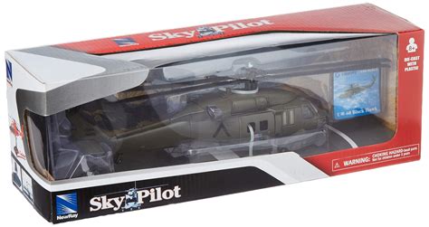 New-Ray Sky Pilot UH-60 Black Hawk Diecast Helicopter Replica 1:60 ...