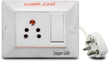 Elegant Casa Elegant Casa Extention Board 6Amp Indian Socket With ...