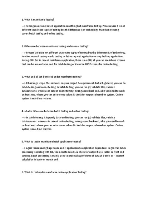 Mainframe Testing Interview Questions 的图像结果