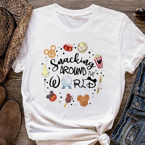 Snacking Around the World Shirt, Disney Snack Family Tee, Di | Inspire Uplift