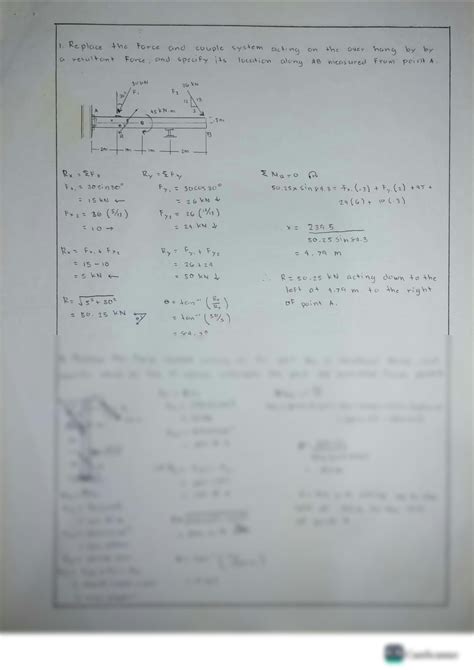 Image result for Equilibrium Non-Concurrent Force Systems Sample Problems