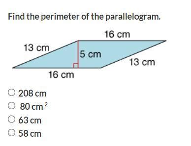 find the perimeter of the parallelogram pls help its due now - Brainly.in