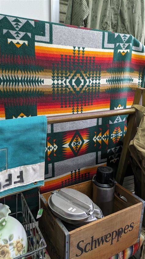 Vintage BeaverState Pendleton Wool Rug Native Blanket ビンテージ ペンドルトン ...