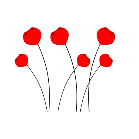 Vector illustration of a bright poppy flower. Anzac memorial day symbol ...