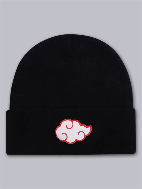Free Authority Young Men Naruto Shippuden Printed Black Beanies