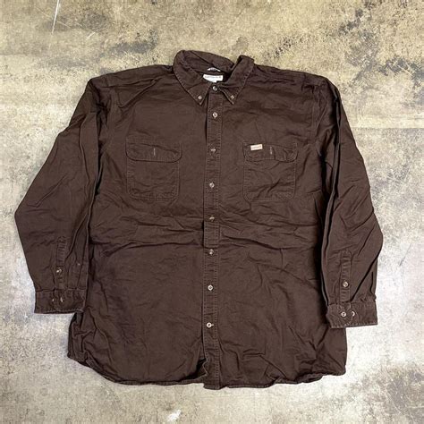 Carhartt Men's Brown Shirt | Depop