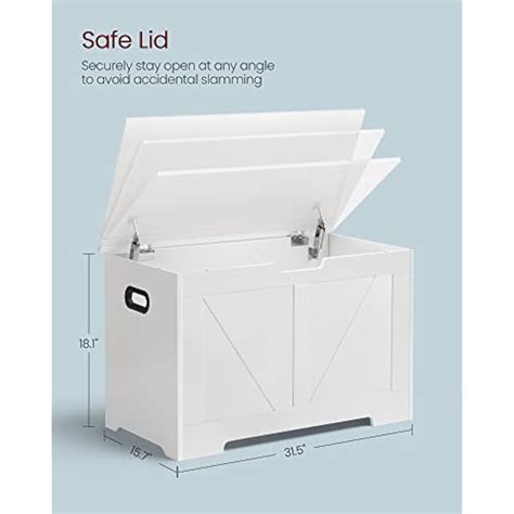 VASAGLE Barn Style Storage Chest - White, 15.7 x India | Ubuy