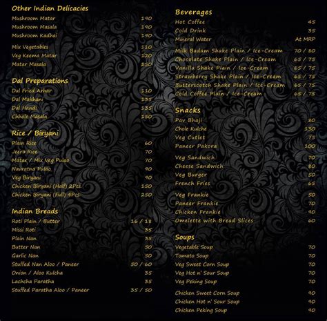Menu at The Archeria, Lucknow, R - 129 Sookh Complex