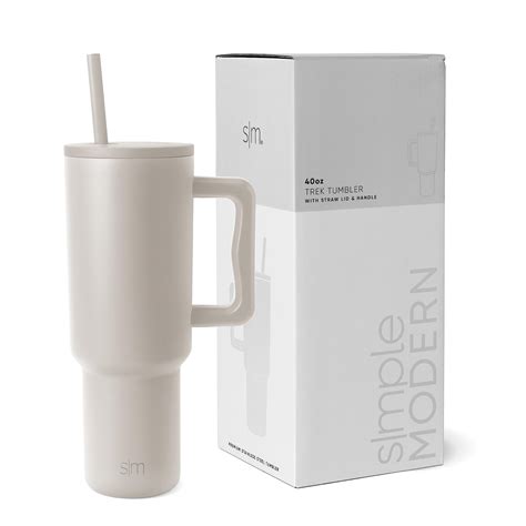 Simple Modern 40 oz Trek Tumbler with Handle and Straw | Insulated Stainless Steel Water Bottle ...