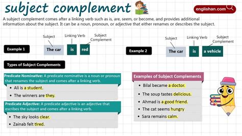 Image result for Subject Complement and Object Complement