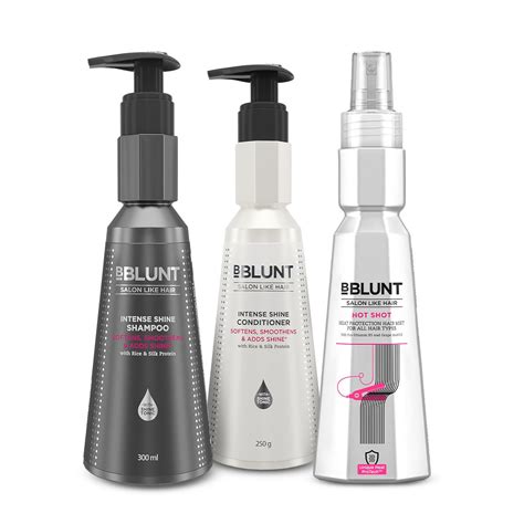 BBLUNT Shine & Style Kit (Hot Shot Heat Protection Mist, Intense Shine ...