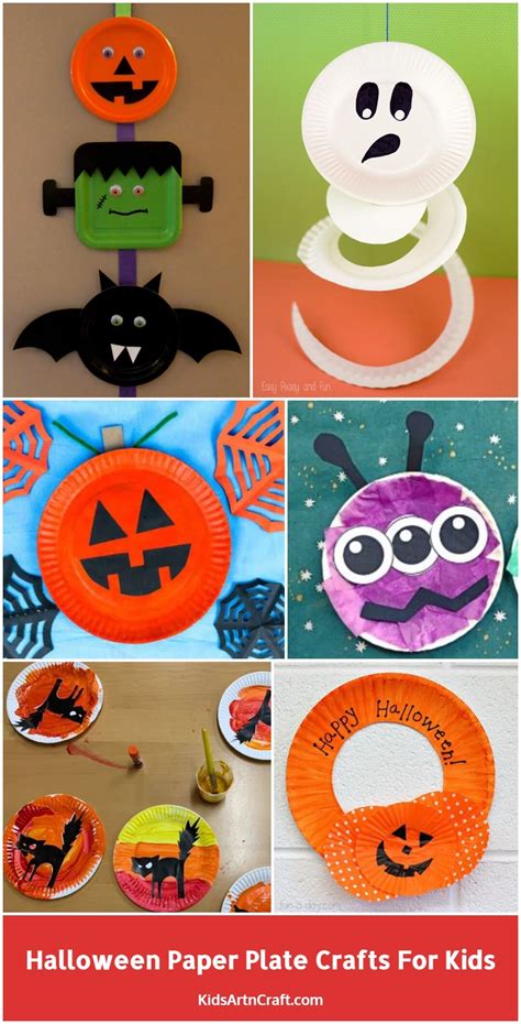 Halloween Paper Plate Crafts for Kids - Kids Art & Craft