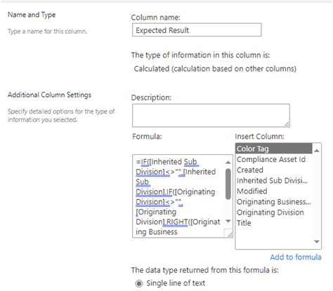 Image result for SharePoint List Calculation Formulas