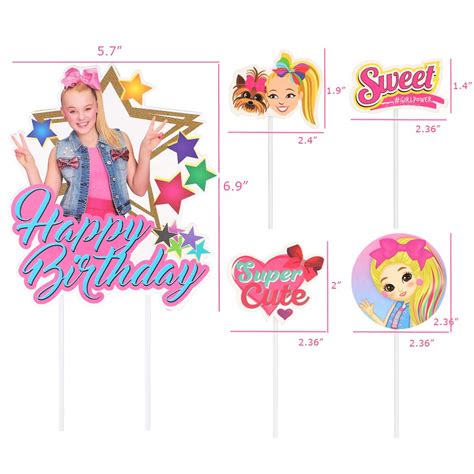 25 Jojo Cake Topper Cupcake Toppers for Jojo Unicorn Birthday Party ...